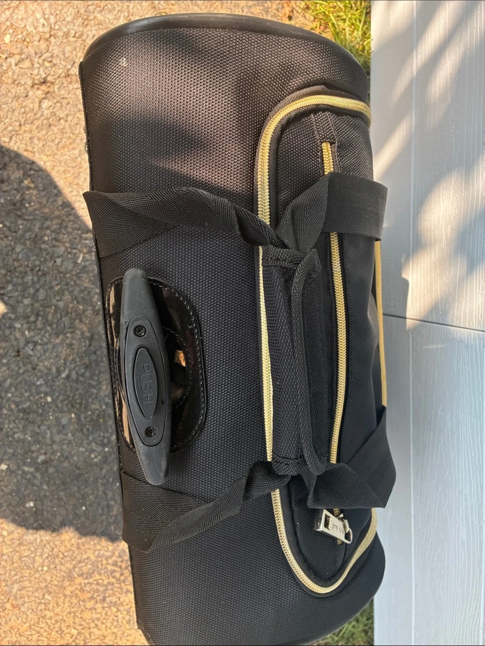 bebe Danielle Wheeled Underseater Carry-On Luggage Black Croc